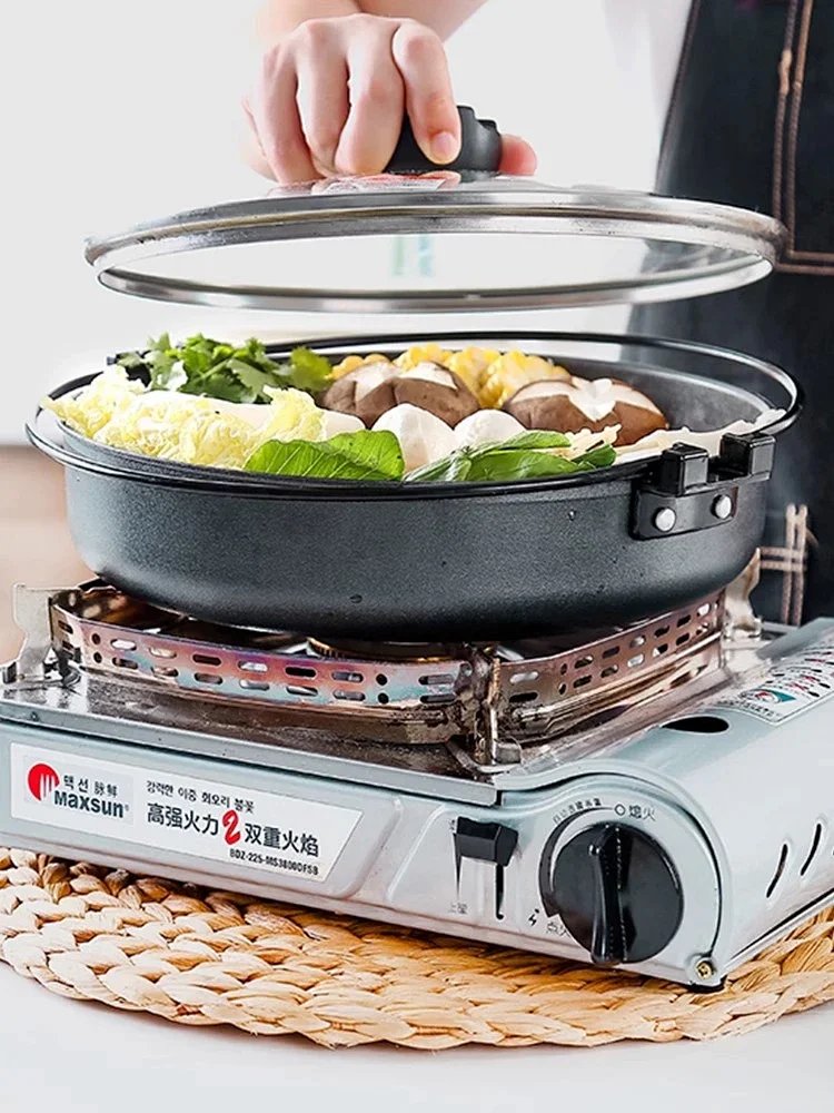 【Lao Zhao】Authorized Genuine Japanese Imported Iron Craft 26CM Flat Bottom Frying Pan, Non-Stick Small Hot Pot Sukiyaki Pan for Home Use, Compatible with Induction Cooktops and Gas Stoves, Boxed