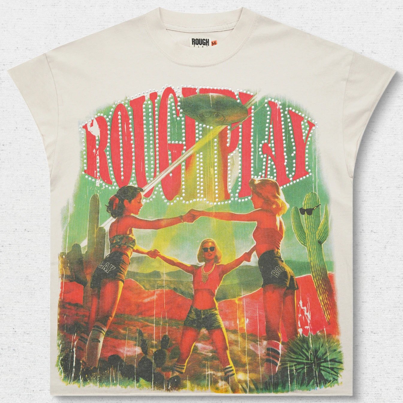 RP Red Green Letter Character Print T-Shirt