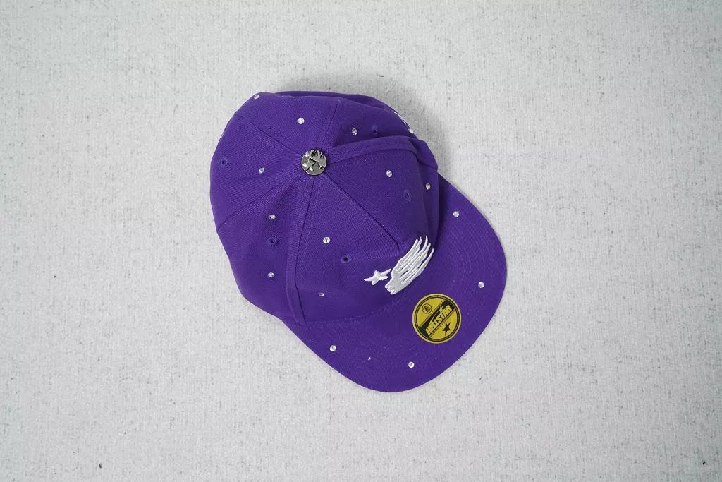 HE Hat Black Purple White Mask
