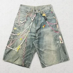 thumbnail for AC shorts denim pink chain AT175505