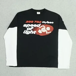 thumbnail for BRO长袖假两件黑 白127WMN