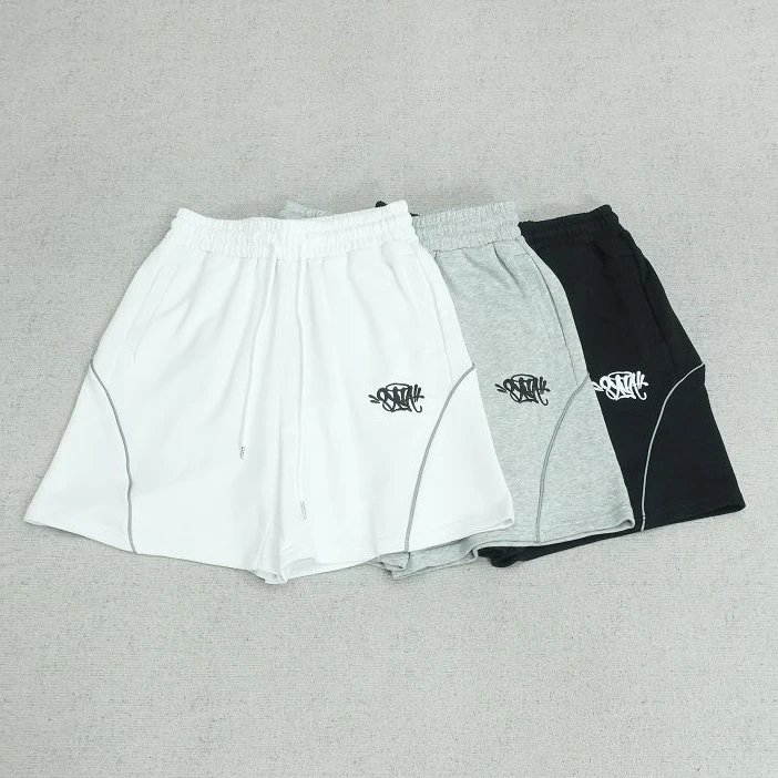 SY Shorts with Letter Embroidery and Ribbon Trim R847