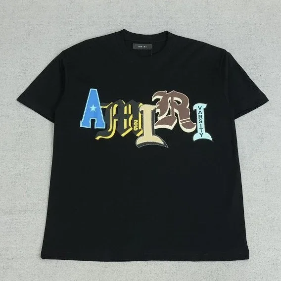 AMIRI — part of the brand's **"Varsity Letter Series"**