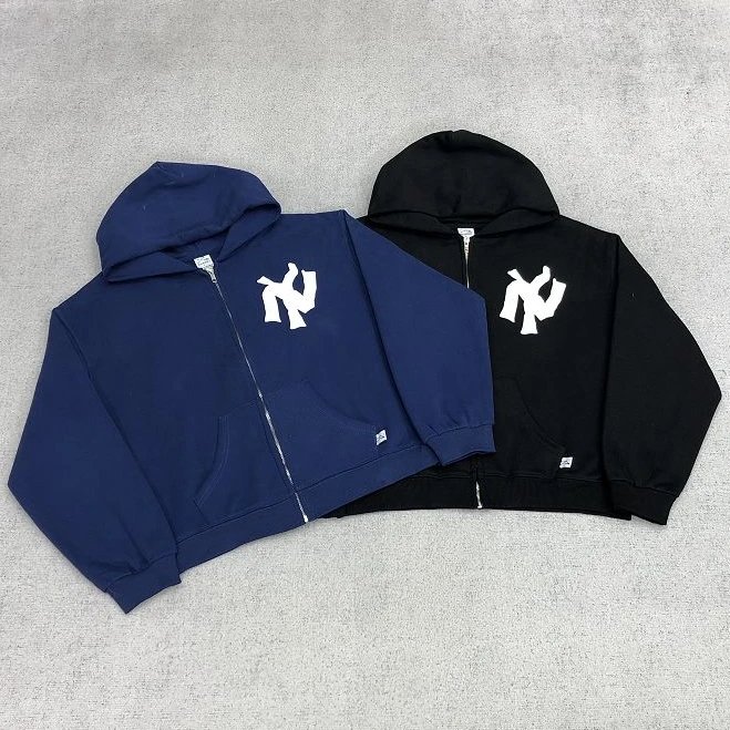 AK hoodie zipper NY print H564