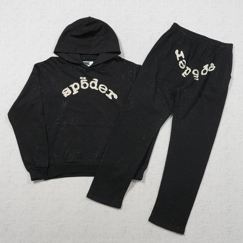 Sp5der Rhinestone Set 2-Piece Black