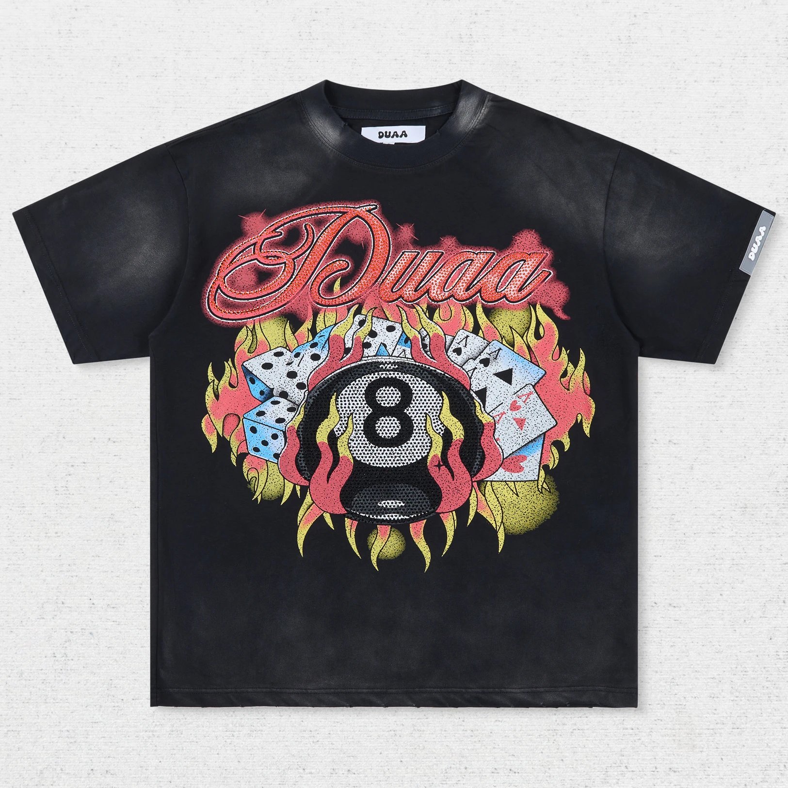 DU Billiard Poker Rose Print T-Shirt