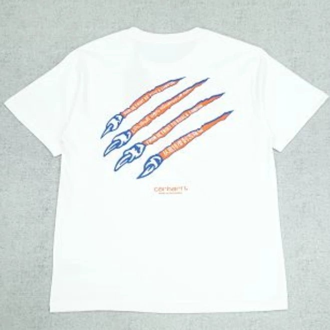 Carhartt White Cotton Claw Arrow Graphic T-Shirt Unisex