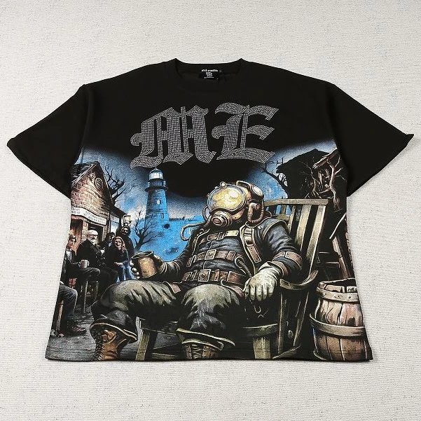 Diver Scene Double Gauze Graphic T-Shirt