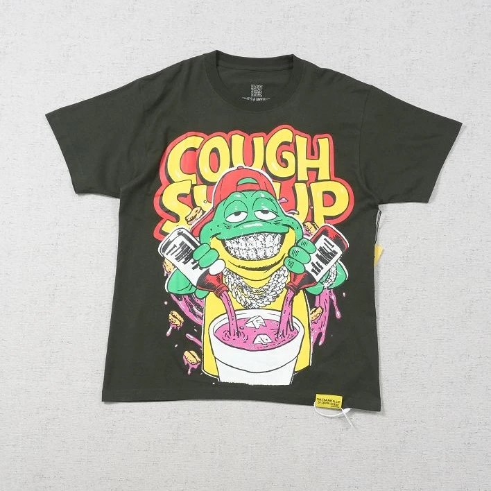 Cou短袖绿色卡通人物印花