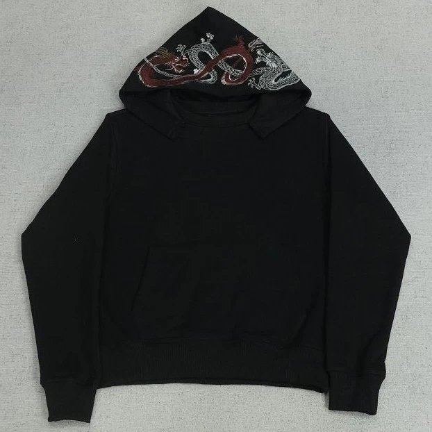 Der Hooded Sweatshirt Double Dragon Embroidery Terry 521PP