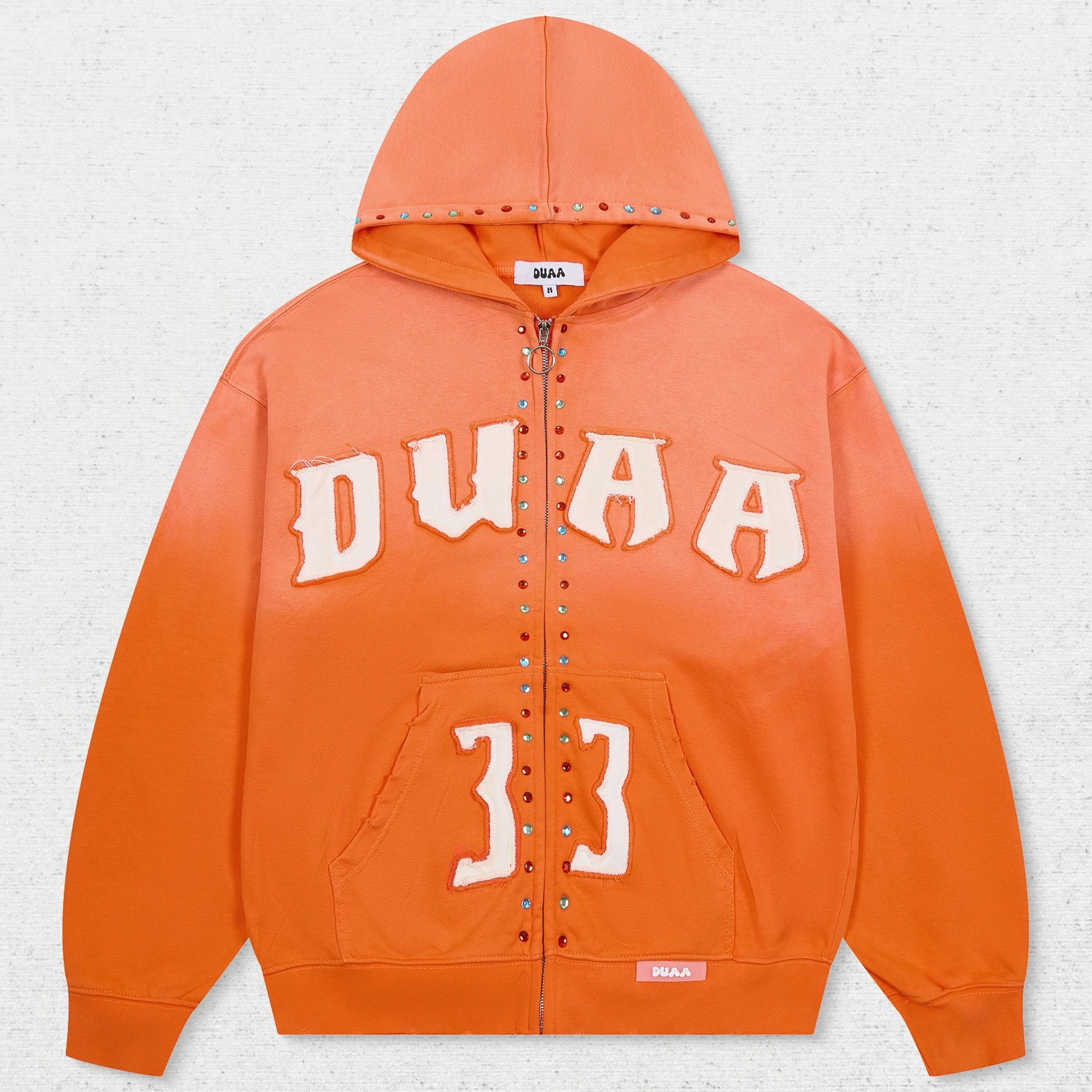 DU Numeric Letter Zip Cardigan
