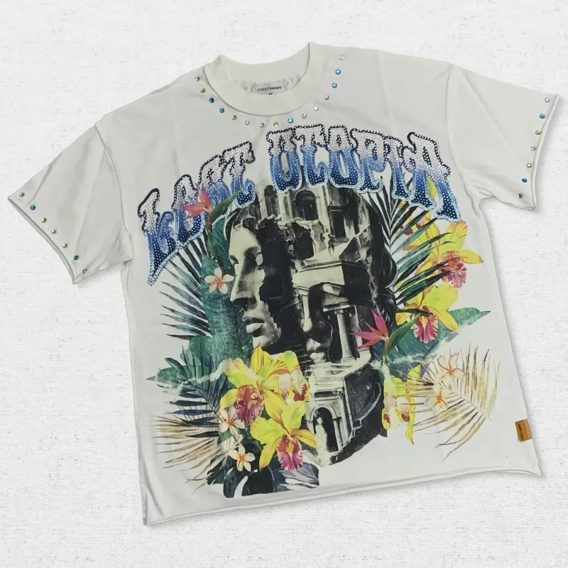FR Statue Floral Collage Print T-Shirt