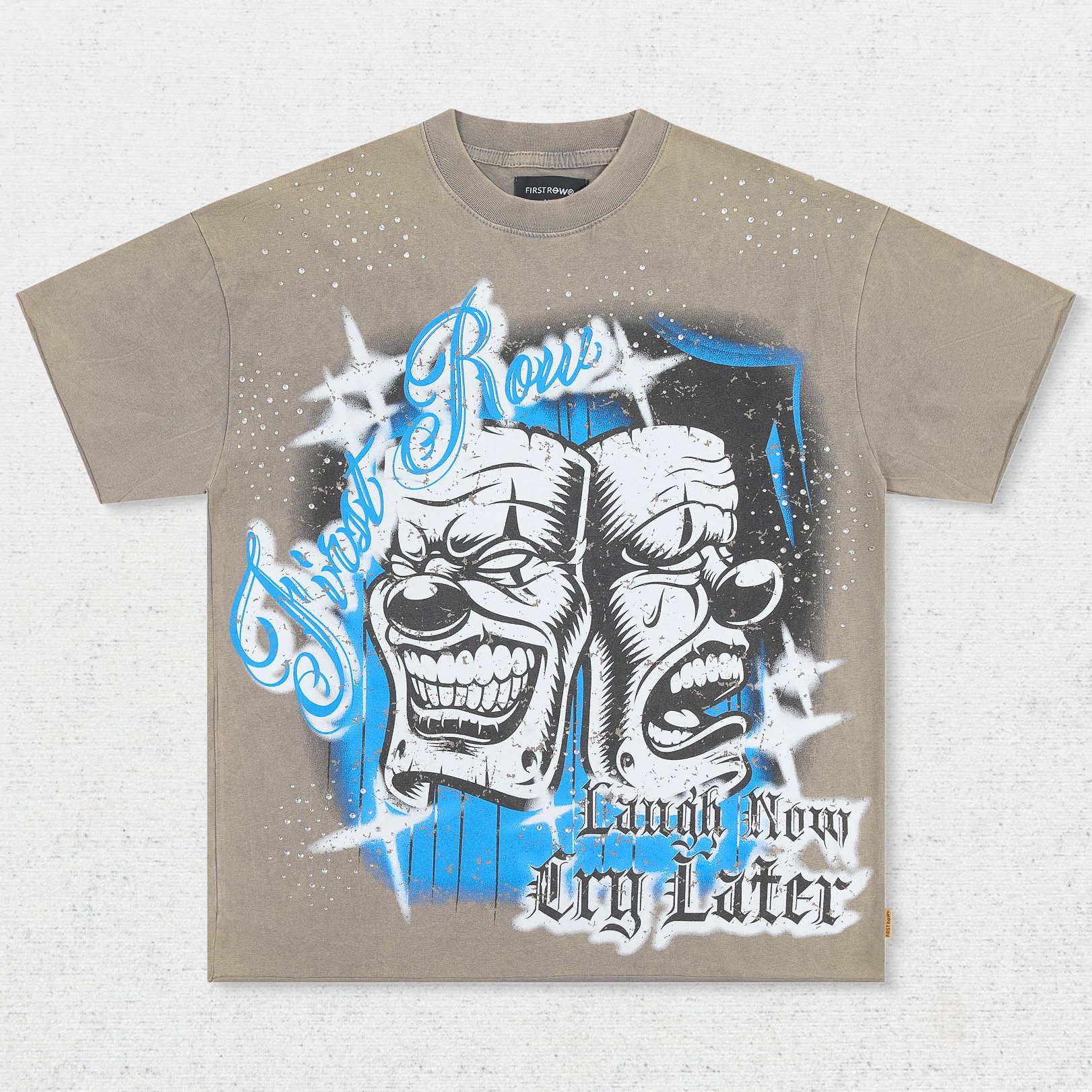 FR Dual Mask Letter Print T-Shirt