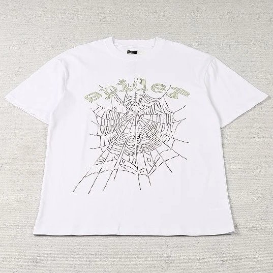 Spider Web Letter Graphic Crew Neck T-Shirt