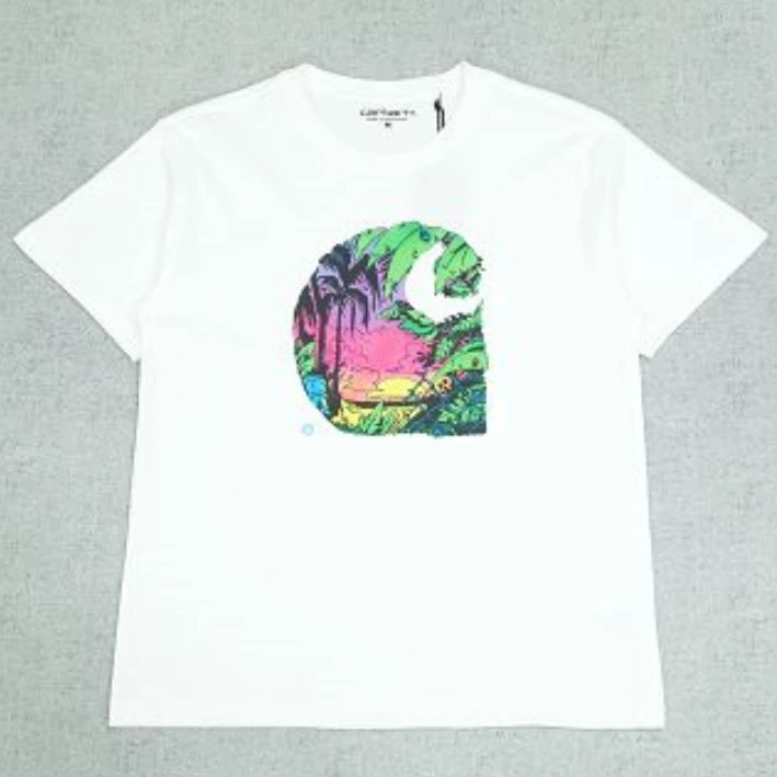 Carhartt White Island Sunset Graphic Cotton T-Shirt