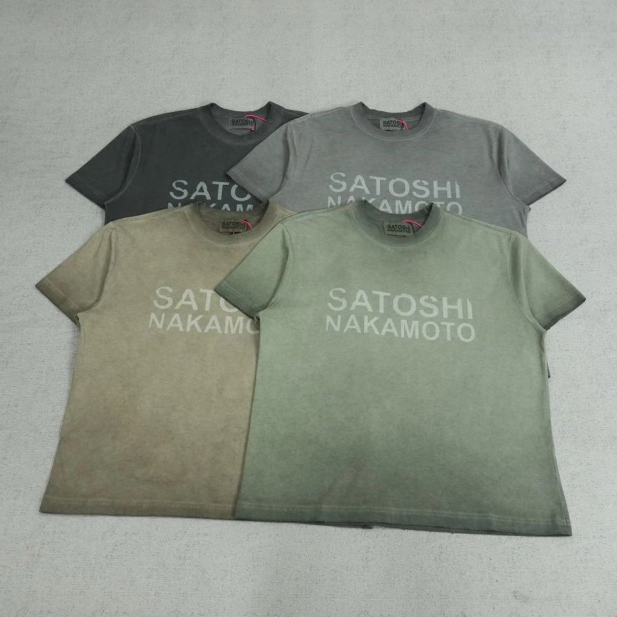 SAT短袖基础字母洗水做旧R1137