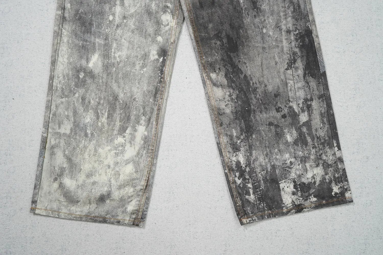 AC Jeans Grey White Black Distressed