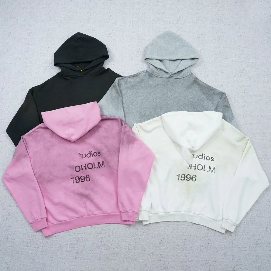 AC hoodie with faded AC letter DK1013 on the back