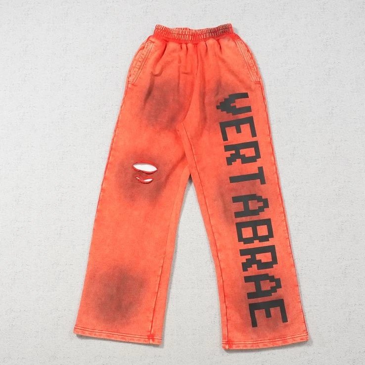 VE pants letter washing for aging
