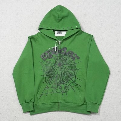 Sp5der Green Zip Up