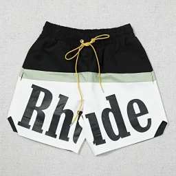 thumbnail for RH短裤黑绿白上下拼接77E