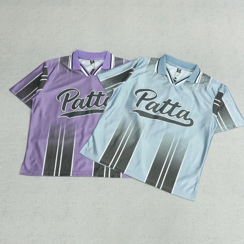 PAT Short-Sleeve Contrast Collar Soccer Jersey R1078