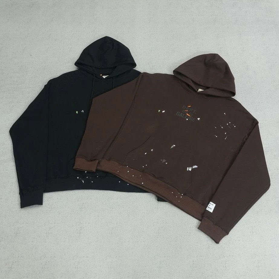 GA sweatshirt with splashed ink letter print R1102