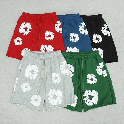 DT短裤棉花白圈圈灰绿红蓝黑748993