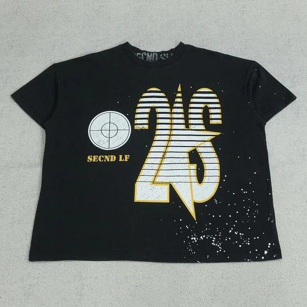 SS短袖条纹星靶洗水做旧R1130
