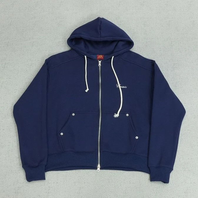 Der Zip-up Hoodie with Script Letter 796WMN