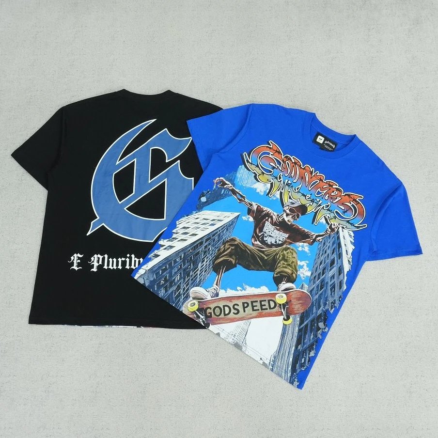GO Short sleeved Skateboarding Building L665