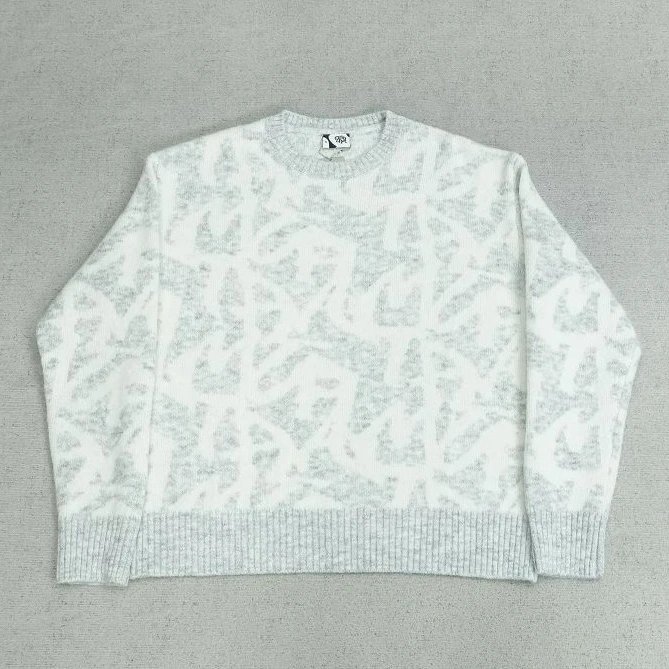 ME sweater white gray 058WMN