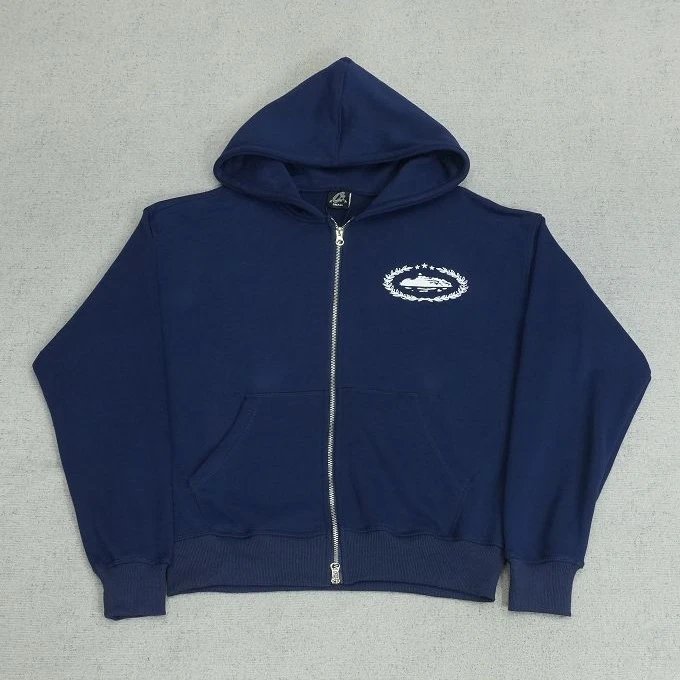 CT Zip-Up Hoodie with Wheat Ears and Three Stars R1104
