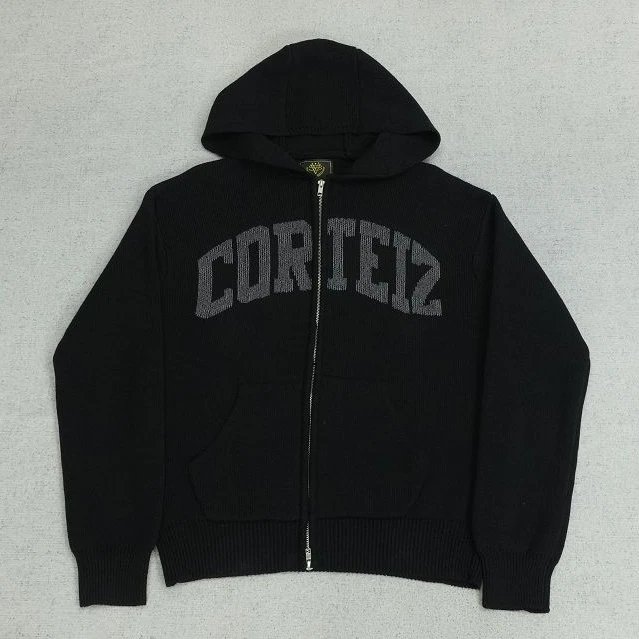 CT Zip-Up Sweatshirt with Embroidered White Lettering 799WMN