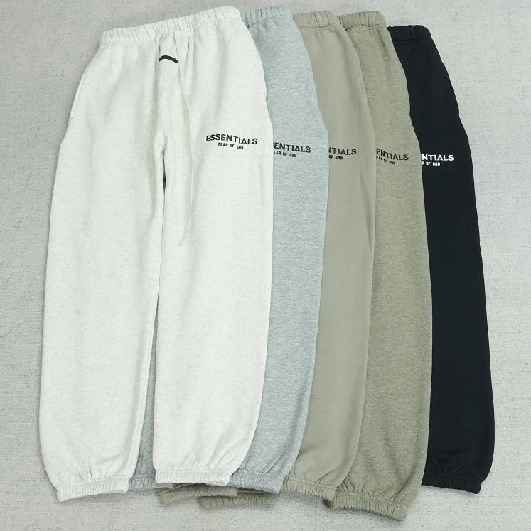 F-Length Sweatpants with Two-Line Embroidered Lettering and Fleece-Lined Cuffs 5536150