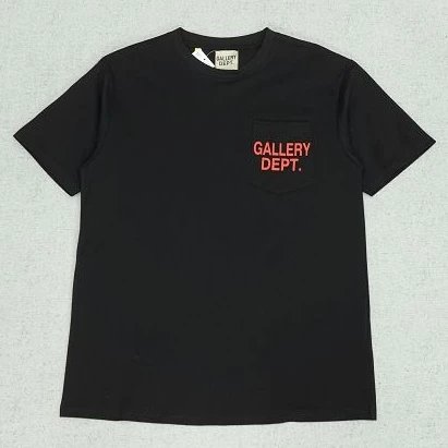 Gallery Dept Black Cotton Logo Pocket T-Shirt