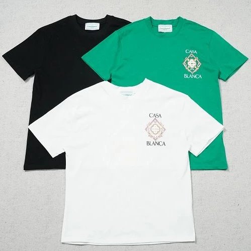 Casablanca Tennis Emblem Cotton T-Shirt Unisex Resort Top