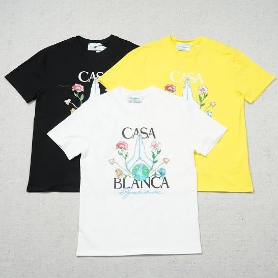 Casablanca Lago Floral Globe Totem Cotton T-Shirt