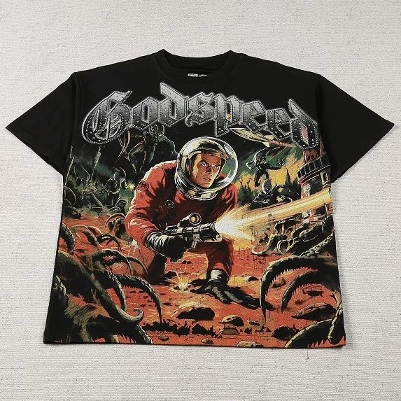 GO Astronaut Space Battle Print T-Shirt