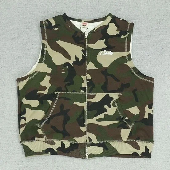 Corteiz Camouflage Zip-Up Sleeveless Sweatshirt Vest