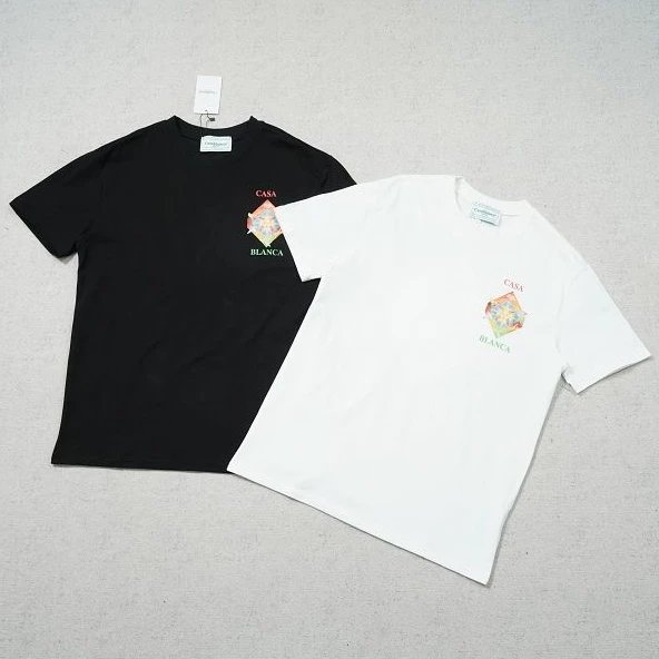 Casablanca Lago Totem Embroidered Cotton T-Shirt Unisex