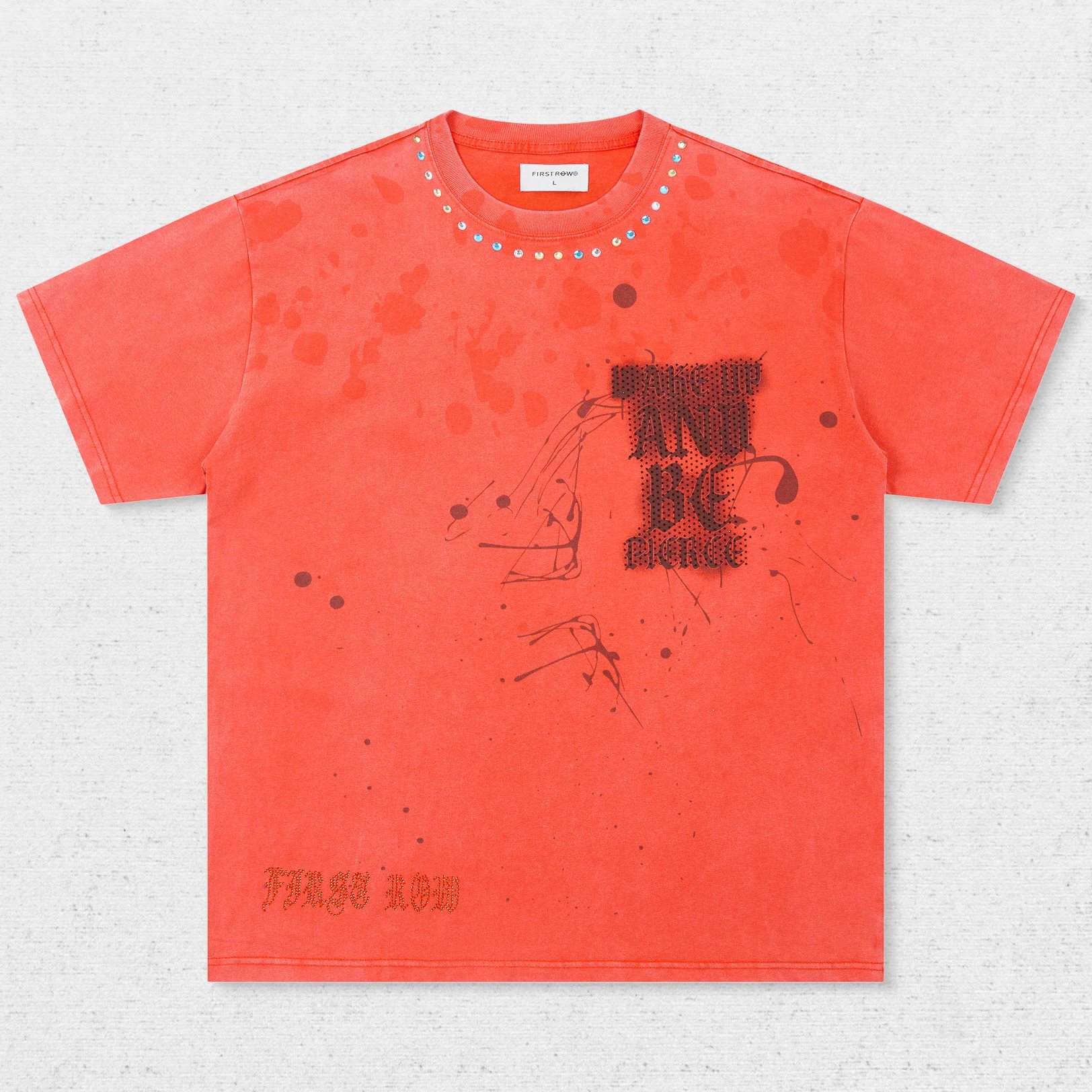 FR Fine Line Letter Collar Detail T-Shirt