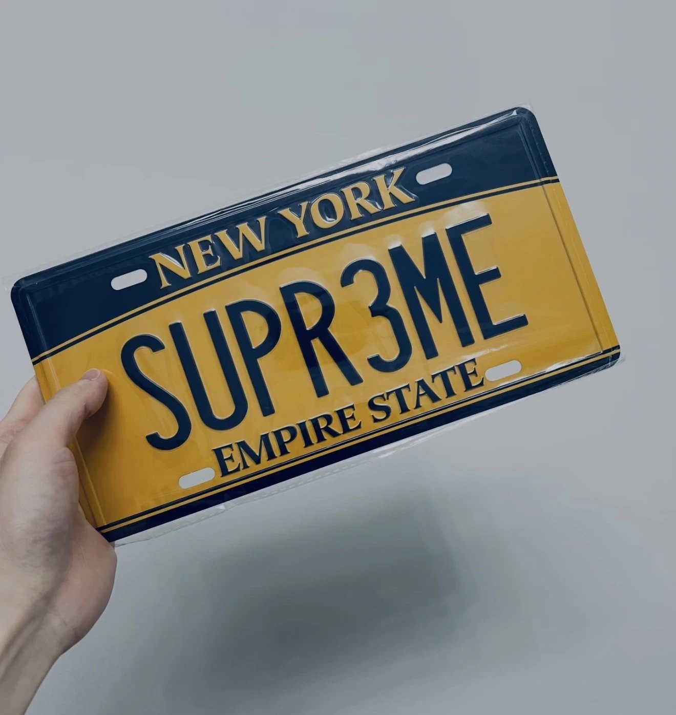 License metal aluminum New York license plate light