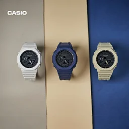 thumbnail for 8045  CASIO 卡西欧 G-SHOCK系列 轻薄八角表盘双显运动户外碳纤维手表当传统碰撞新潮，该如何成色？GA-2100 汲取 G-SHOCK 的经典色彩，以三款鲜明撞色的腕表创新坚韧潮流。