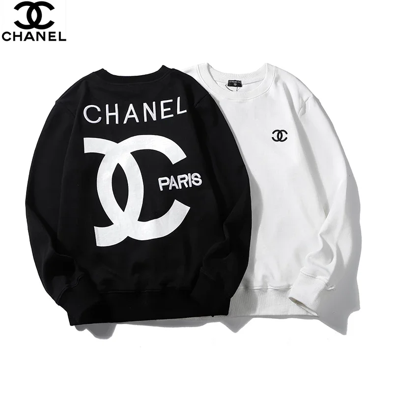 CHANEL香奈儿大标圆领薄款卫衣2019最新秋冬款双C大标前卫新潮 ...