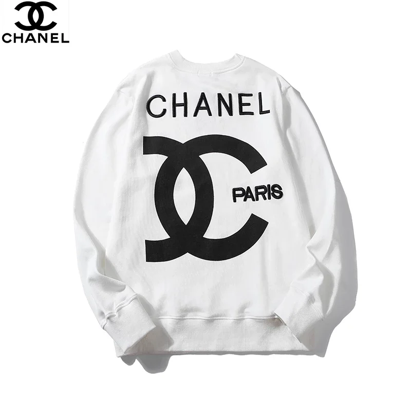 CHANEL香奈儿大标圆领薄款卫衣2019最新秋冬款双C大标前卫新潮而奢华纯 ...