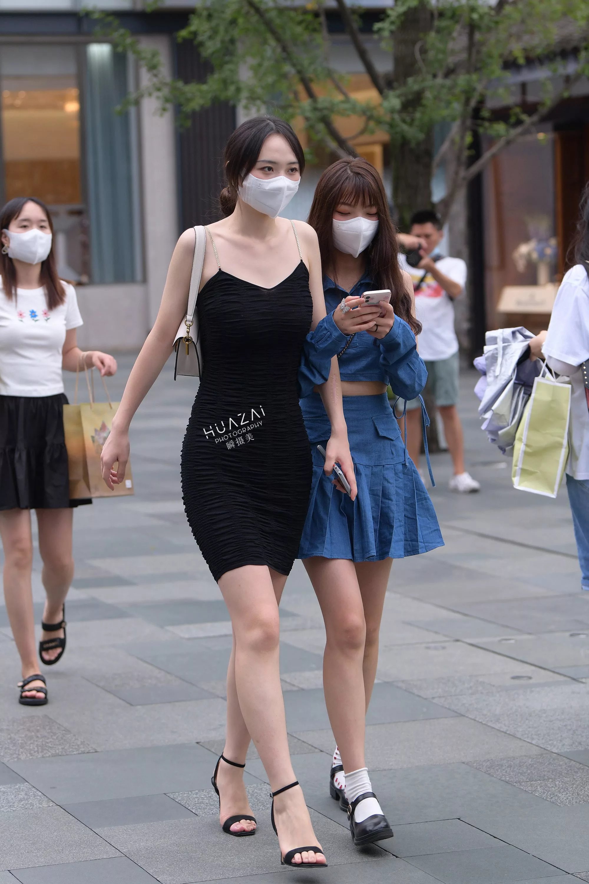 2185-4 74/街拍吊带裙,摄影图片素材