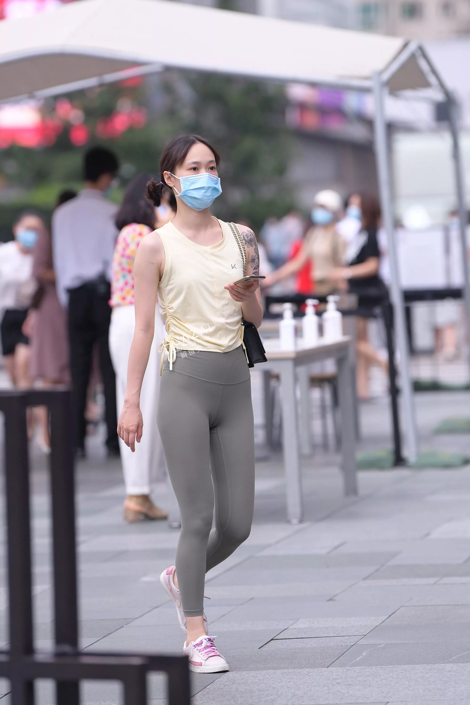 2185-6 60/街拍紧身裤,街拍瑜伽裤,摄影图片素材