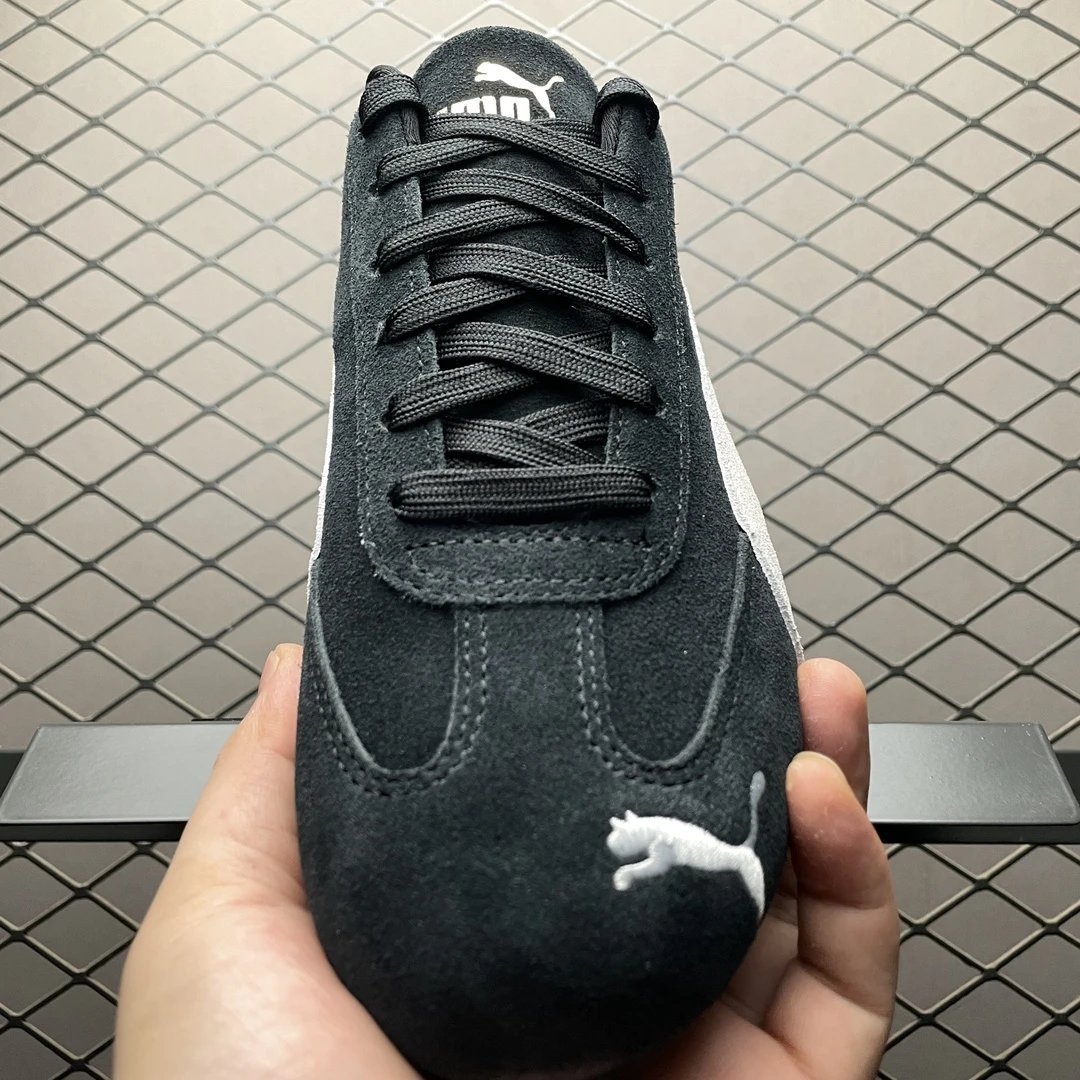 PUMA Classic Black White Suede Low Top Sneakers