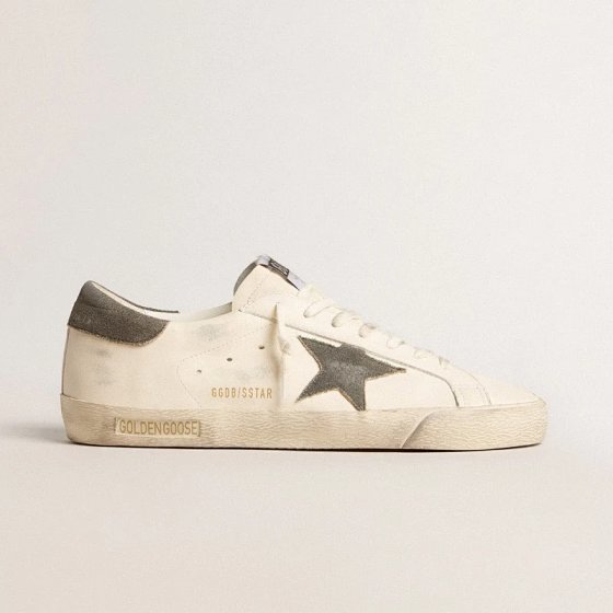Golden Goose/GGDB Super-Star in nappa with gray suede star and heel tab